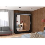 ADRK Drsna omara z ogledalom in LED lučjo ARIZONA, 180 cm - ČRNA | Shoptok.si