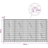  Gabion s žicom debljine 5 mm i mrežom 5x10 cm 200x10x100 cm Slike