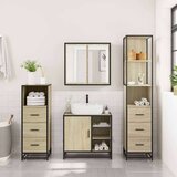  4-dijelni set kupaonskog namještaja boja hrasta sonome drveni | shoptok.hr