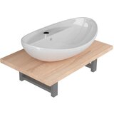  Dvodijelni set kupaonskog namještaja keramički boja hrasta | shoptok.hr