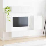  Set zidnog ormarića za TV 6 kom. Visoki sjaj bijela | shoptok.hr