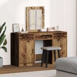  3-delni set vanity mize z LED lučmi iz starinskega lesa in inženirskega lesa, (22067579) Cene
