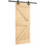  Klizna vrata 85 x 210 cm Čvrsta borovina (neobrađena) | shoptok.hr