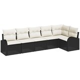  Sjedeća garnitura za vrt 6 kom. Crna poliratan 289 x 124 x 85 cm | Shoptok.si