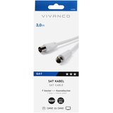 Vivanco Antennenkabel weiß 3m 48128 3m Koaxk.90DB weiss Zum Anschluss von Radio/Tv Geräten | Shoptok.si