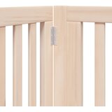 Vrata za pse s vratašcima 8 panela sklopiva 640 cm drvo topole | shoptok.hr