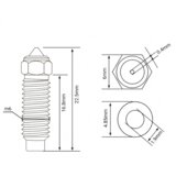 Aldor Hardened Steel Nozzle &amp;ndash; Kompatibilna sa Neptune 4 Plus / 4 Max 2x 0,2 / 0,4 / 0,6 / 0,8 mm Slike