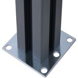  Stupovi za ogradu 2 kom tamnosivi 185 cm aluminijski | shoptok.hr