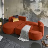 Welnova KOTNA SEDEŽNA GARNITURA, tkanina terakota | Shoptok.si