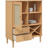 Visoka komoda SENJA smeđa izgled ratana 90x40x112 cm borovina | Eponuda.ba