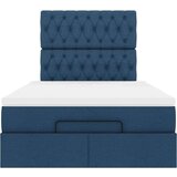 vidaXL Otomanski okvir kreveta s madraca plavi 120x190 cm od tkanine | shoptok.hr