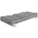 AIO FACTORY Vrtna blazina 120x40 cm z visoko stranjo za paletno klop vodoodporna siva, (21216757) | Shoptok.si