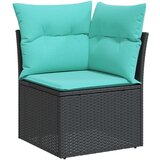  Vrtna garnitura - 7-dijelni set vrtnih sofa od poliratana s jastucima crni - Crna 1 | shoptok.hr