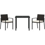  Vrtni set za objed 3 kom. Crna Čelik s prahom premazan | shoptok.hr