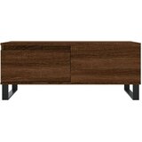 vidaXL Klubska mizica rjav hrast 90x50x36,5 cm inženirski les | Shoptok.si