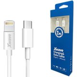X Wave Kabl USB Tip-C za IPHONE 2M 3A,lightning aluminium,beli | ePonuda.com