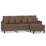  Trosjed s tabureom smeđi 180 cm od tkanine | shoptok.hr