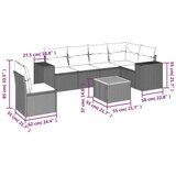  7-dijelni set vrtnih sofa od poliratana s jastucima crni | shoptok.hr