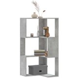  Kutni regal za knjige 3 razine boja betona 50x50x102 cm drveni | shoptok.hr