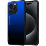 Cadorabo Ohišje je združljivo z Apple iPhone 15 PRO MAX in modra - črna - Dvobarvni zaščitni pokrov iz silikona TPU in hrbtna stran iz kaljenega stekla, (20860163) Cene