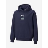 Puma Dark Blue Boys Patterned Hoodie Alpha Hoodie - Unisex | Shoptok.si