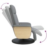  Masažni naslonjač od tkanine s osloncem za noge svjetlosivi | shoptok.hr