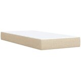 Krevet s oprugama i madracem krem 90 x 190 cm od tkanine | shoptok.hr