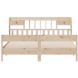 vidaXL Krevet s regalom za knjige bez madraca 180x200 cm od borovine | shoptok.hr