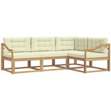 vidaXL Zunanja garnitura za sedenje 3 pcs Bela in krem Poliester, (5000281386) | Shoptok.si