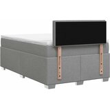  Krevet s box springom madracem i LED-om Svjetlosiva Tkanina - Svjetlosiva 120 x 190 cm Dizajn linija | shoptok.hr