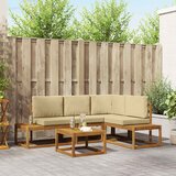  Set vanjskih sofa s jastukom 5 Komad Prirodna i bež | shoptok.hr