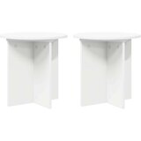  Stalak za biljke 2 pcs Bijela Ø40 x 40 cm Konstruirano drvo | shoptok.hr
