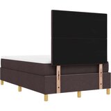  Postelja z vzmetnico z vzmetnico Temno rjava 120 x 190 cm blago, (5000069805) | Shoptok.si