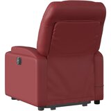  Masažni naslonjač na podizanje od umjetne kože crvena boja vina | shoptok.hr