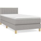  Okvir kreveta s oprugama i madrac svjetlosivi 90x200cm tkanina | shoptok.hr