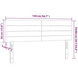  Uzglavlja svjetlosiva 144x5x78/88 cm baršunasta | shoptok.hr