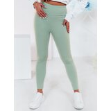 DStreet Legginsy damskie z wysokim stanem SOFLEGG jasnozielone Cene