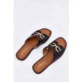 EVENTO Women's Flat Sandals With Decorative Detail Black Amiresna | shoptok.hr