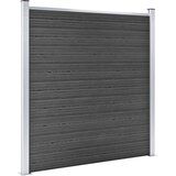 vidaXL Komplet ograjnih panelov WPC 1737x186 cm črn | Shoptok.si