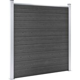 vidaXL set panela za ogradu WPC 1737 x 186 cm crni | shoptok.hr