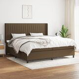 The Living Store Box spring postelja z vzmetnico temno rjav 200x200 cm blago - Box Spring Postelja, (21518660) | Shoptok.si