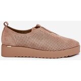 EVENTO Womens Platform Shoes Made Of Eco Suede Dark Beige Aviara | shoptok.hr