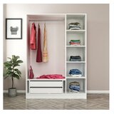 Hanah home Ormar Kale 135x210x52cm Bijelo-crni | Eponuda.ba