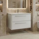 Hanah home Nuvola 80 v2 - 172 White Bathroom Cabinet With Sink u