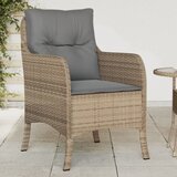 Maison Chic Vrtni stoli - Stol za vrt z blazinami 2 kosa bež poli ratan JS2104, (21876945) | Shoptok.si