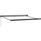 vidaXL Avtomatska retraktibilna tenda rdeče in bele črte 300x250 cm | Shoptok.si