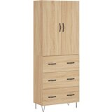 Maison Chic Visoka Komoda - Predalnik sonoma hrast 69,5x34x180 cm inženirski les, (21722566) Cene