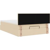 vidaXL Otomanski okvir kreveta s madraca krem 140x200cm od tkanine | shoptok.hr