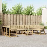  Set vanjskih sofa 11 kom. Bijela i bež | shoptok.hr