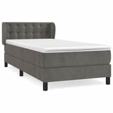 Maison Chic Box spring postelja - Vzmetna postelja z vzmetnico temno siv 90x190 cm žamet SL14216, (21901042) Cene